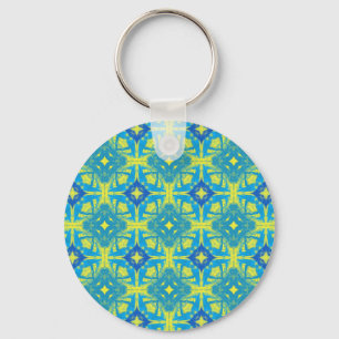 Llavero Blue and Yellow Abstract