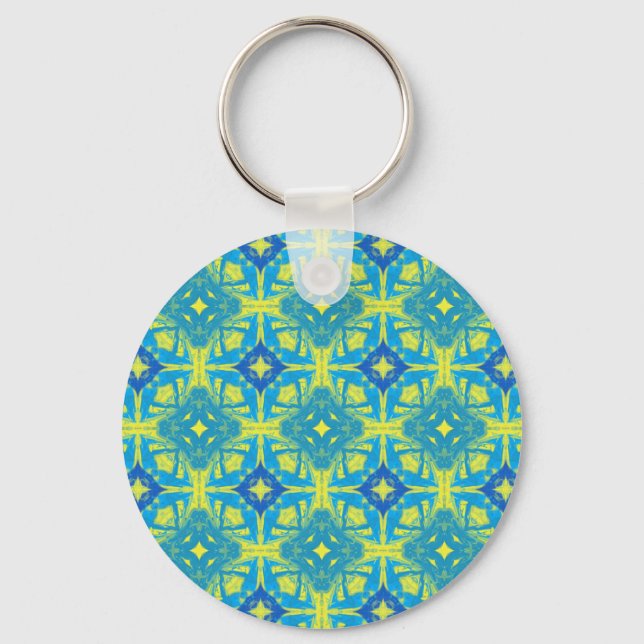 Llavero Blue and Yellow Abstract (Anverso)