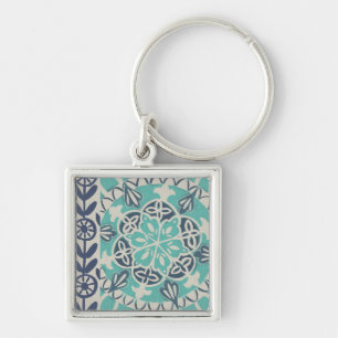 Llavero Blue Batik Tile I