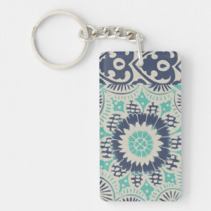 Llavero Blue Batik Tile III