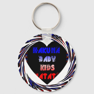Llavero Blue Black Hakuna Matata Diseño para Bebés y Niños