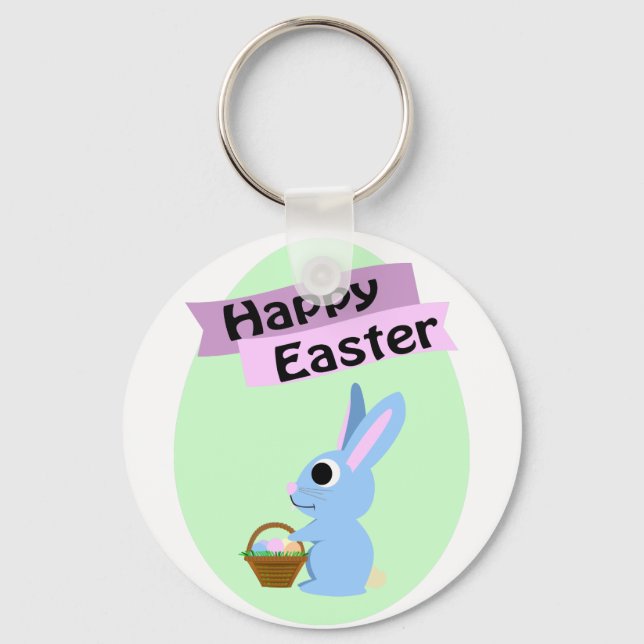Llavero Blue Bunny Happy Easter (Anverso)