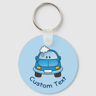 Llavero Blue Car with Bubbles Keychain