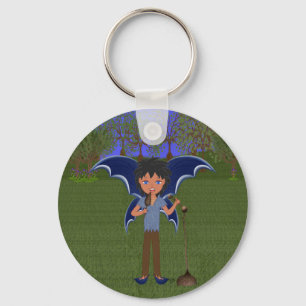 Llavero Blue Dragon Winged Musical Boy Faerie
