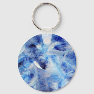Llavero Blue Feathers Key Chain