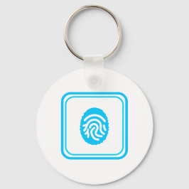 Llavero Blue Fingerprint Biometric Security