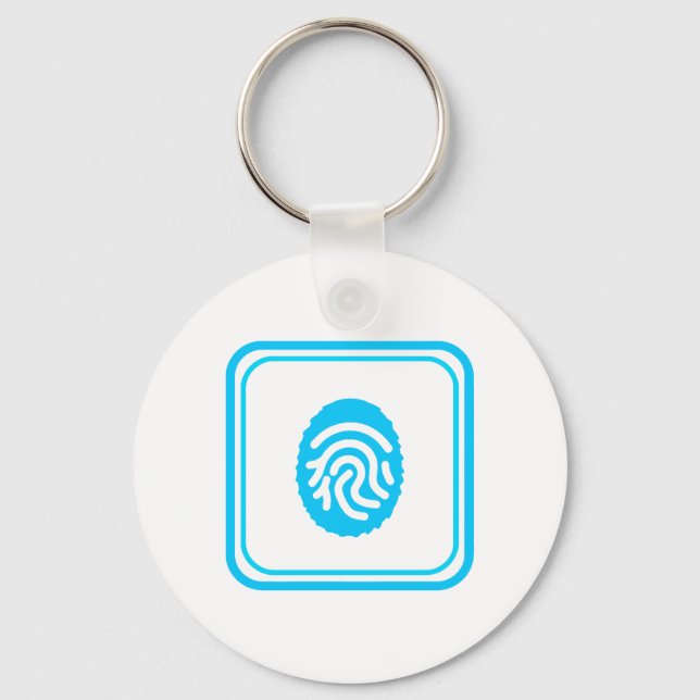 Llavero Blue Fingerprint Biometric Security (Anverso)