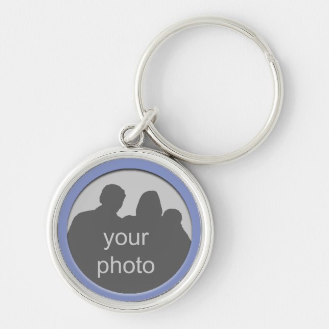 Llavero Blue Frame Your Photo Premium Keychain 4 (Frente)