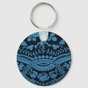 Llavero Blue Grunge Lace