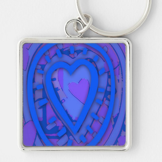 Llavero Blue Heart Harmony 1 Keychain (Frente)