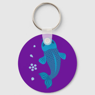 Llavero Blue Koi Fish