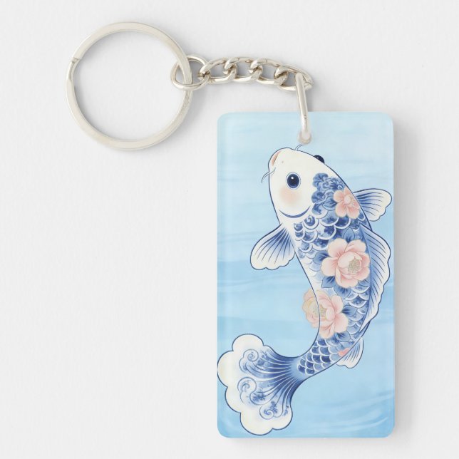 Llavero Blue Koi Fish Keychain (Frente)
