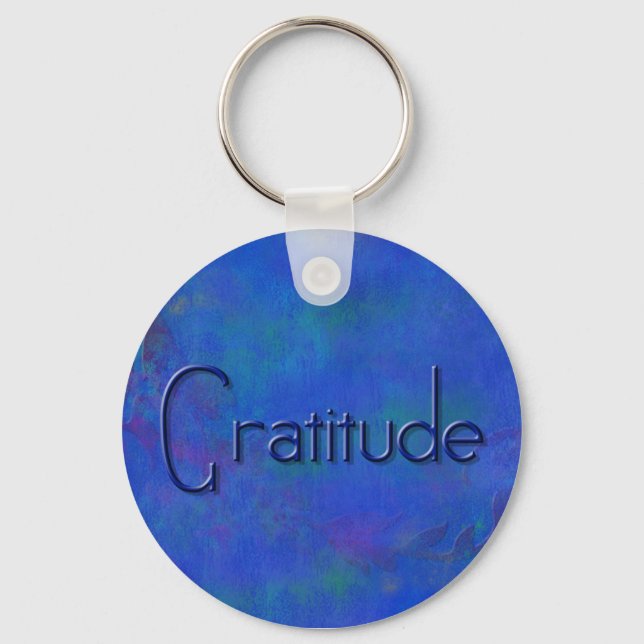 Llavero Blue on Blue Block Gratitude Keychain (Anverso)