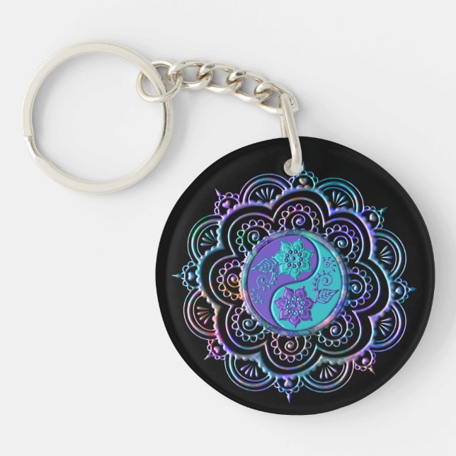 Llavero Blue & Purple Mandala (Frente)