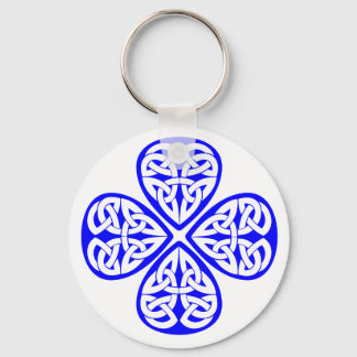 Llavero blue shamrock celtic knot