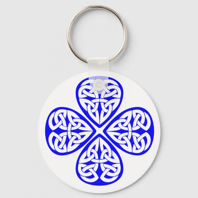 Llavero blue shamrock celtic knot (Anverso)
