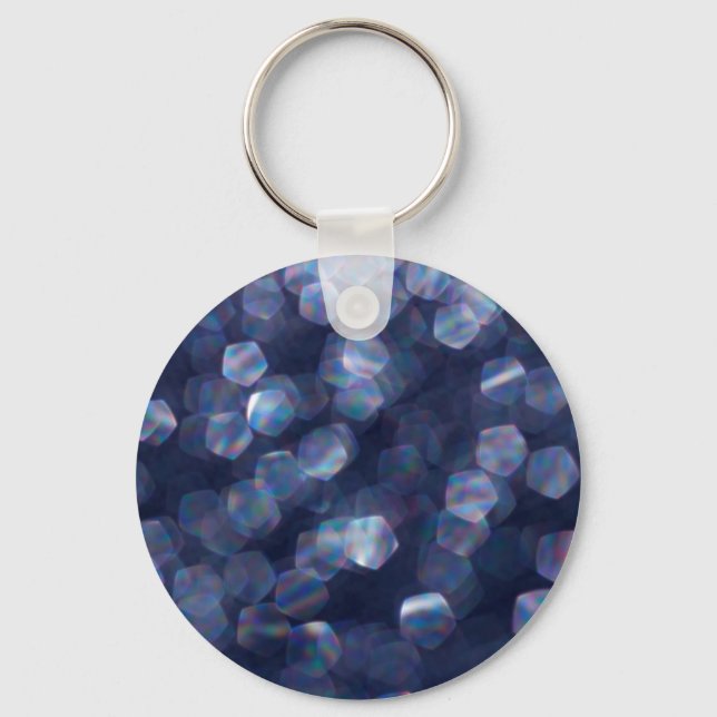 Llavero Blue Sparkle Bokeh Lights (Anverso)