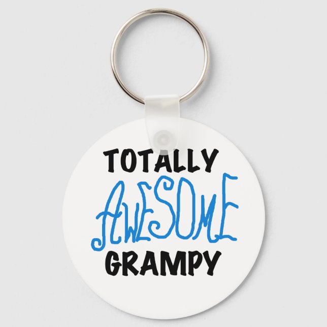 Llavero Blue Totalmente Awesome Grampy Tshirts y regalos (Anverso)