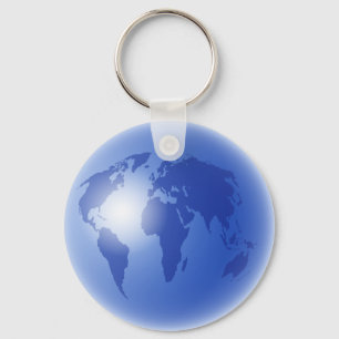 Llavero Blue World Globe