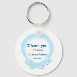 Llavero Blue wreath floral watercolor thank you for coming