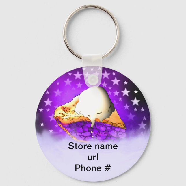 Llavero Blueberry Pie Keychain Promueve tu negocio (Anverso)
