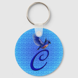 Llavero Bluebird Elegant Monograma Inicial C