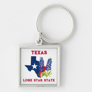 Llavero Bluebonnets Texas State Flowers Lupine Lone Star