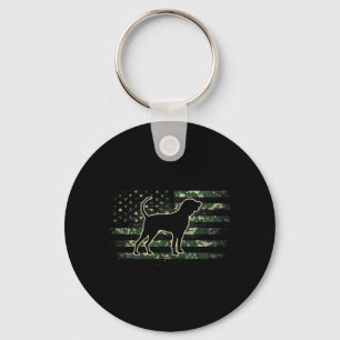 Llavero Bluetick Coonhound Camuflaje Bandera Americana USA