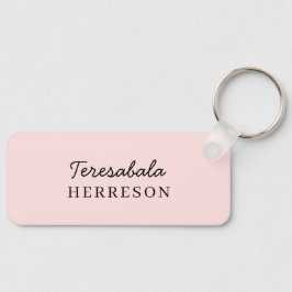 Llavero Blush Pink Monogram | Modern Minimalist Feminine 