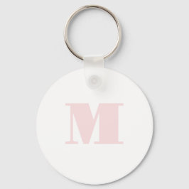 Llavero Blush Pink Monograma Inicial Moderno