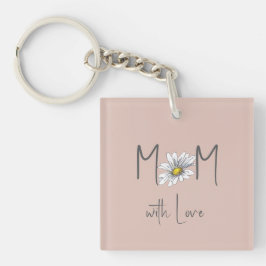 Llavero Blush Pink Watercolor Daisy Mother's Day Keepsake 