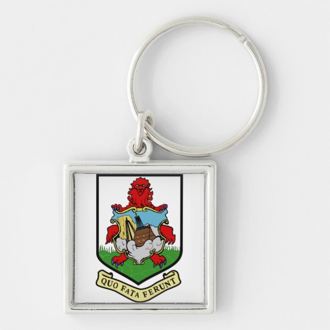 Llavero BM del escudo de armas de Bermudas (Frente)