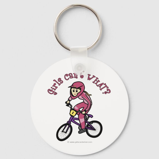 Llavero BMX Chicas rosa claro (Anverso)