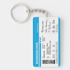 Llavero Boarding Pass (blue)