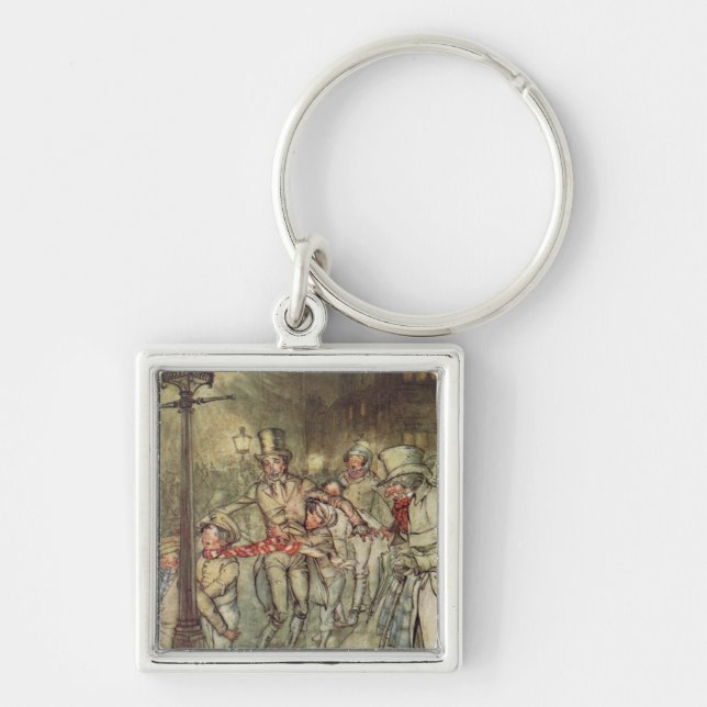 Llavero Bob Cratchit fue abajo de una diapositiva en (Frente)