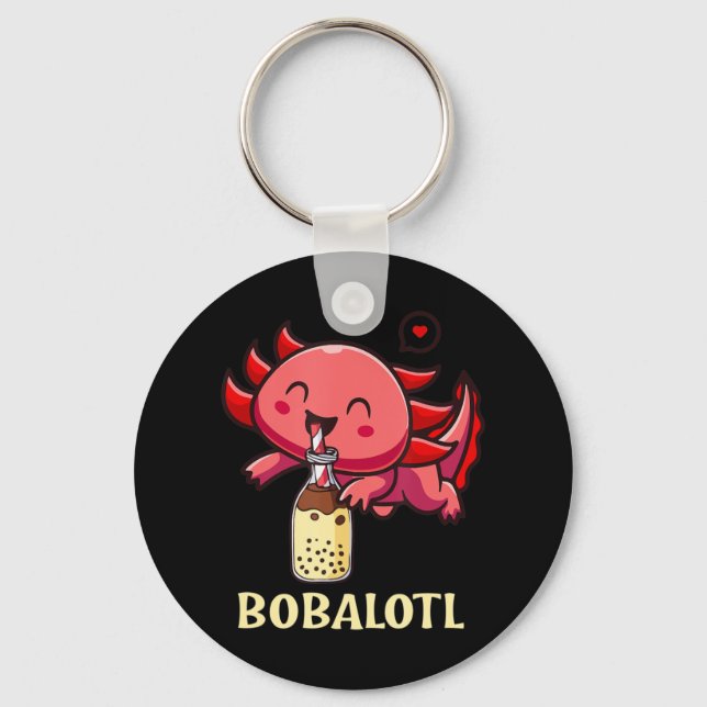 Llavero Bobalotl Axolotl Boba Tea Bubble Lover (Anverso)