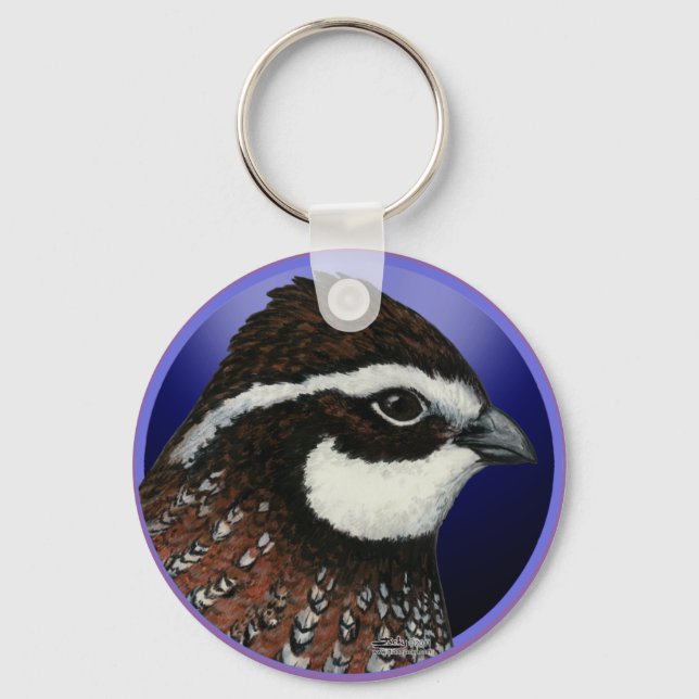 Llavero Bobwhite Quail Head Circle (Anverso)