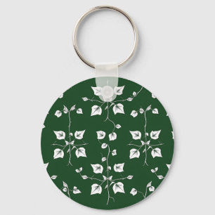 Llavero Boceto Botánico de Hiedra Vintage Verde Bosque