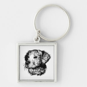 Llavero Boceto de cabeza de canino