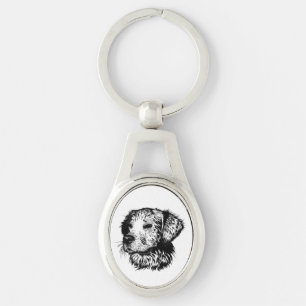 Llavero Boceto de cabeza de canino