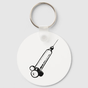 Llavero Boceto de jeringa clásica Equipo médico