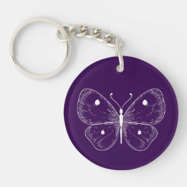 Llavero Boceto delicado de mariposa