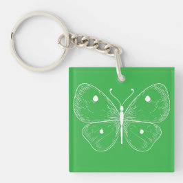 Llavero Boceto delicado de mariposa