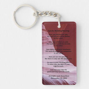Llavero Boda Apache bendiciendo Canyon Pic Keychain 2 Side