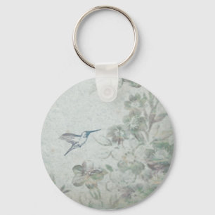 Llavero Boda Azul Floral Vintage