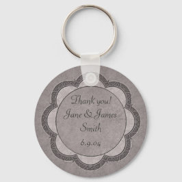 Llavero Boda de Art Nouveau gris