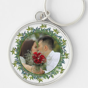 Llavero Boda de color de agua moderna. Foto