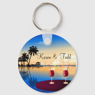 Llavero Boda de destino = personalizar con su propio nombr