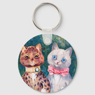 Llavero Boda de gatos, matrimonio, novia, Louis Wain