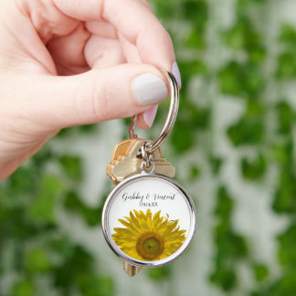 Llavero Boda de girasol amarillo